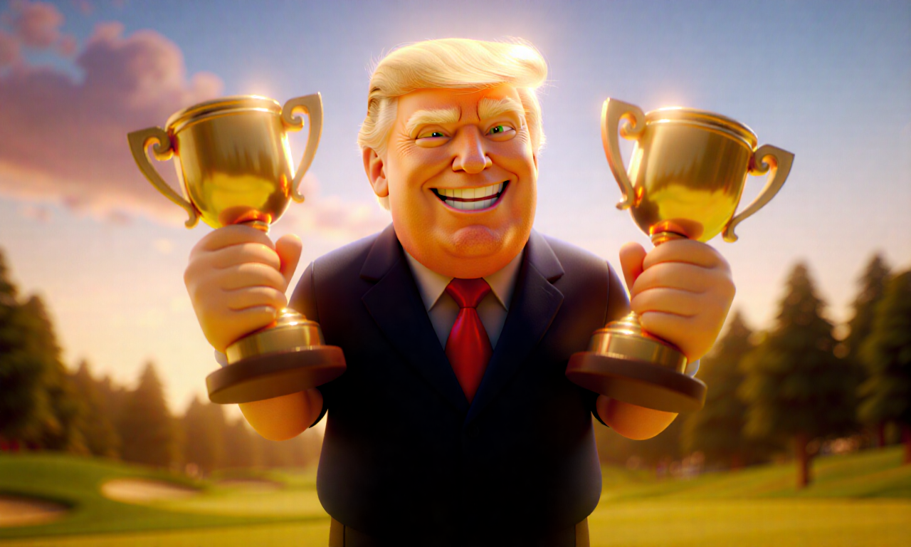 Amateur - Trump’s 43rd Club Title: The Scorecard Says 70, My Eyebrows Say… Well, You Know.